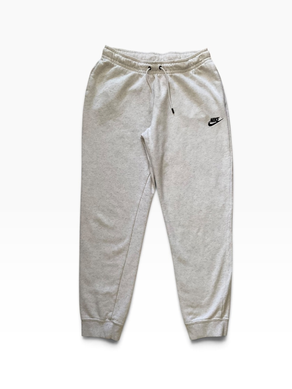 NIKE Sportswear Essential Woman’s Fleece Joggers Light Gray Cotton/Poly Size M